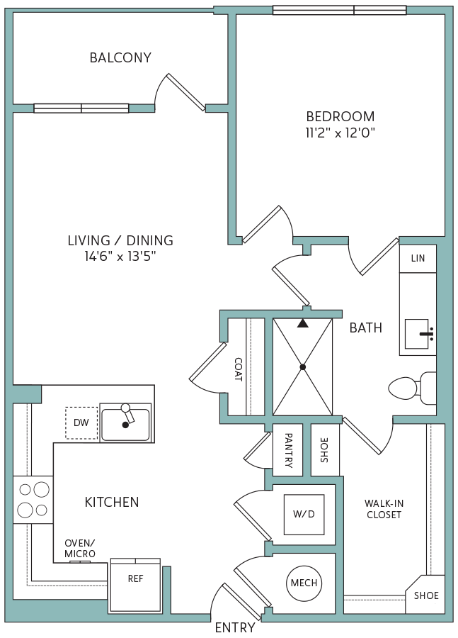 1B floorplan