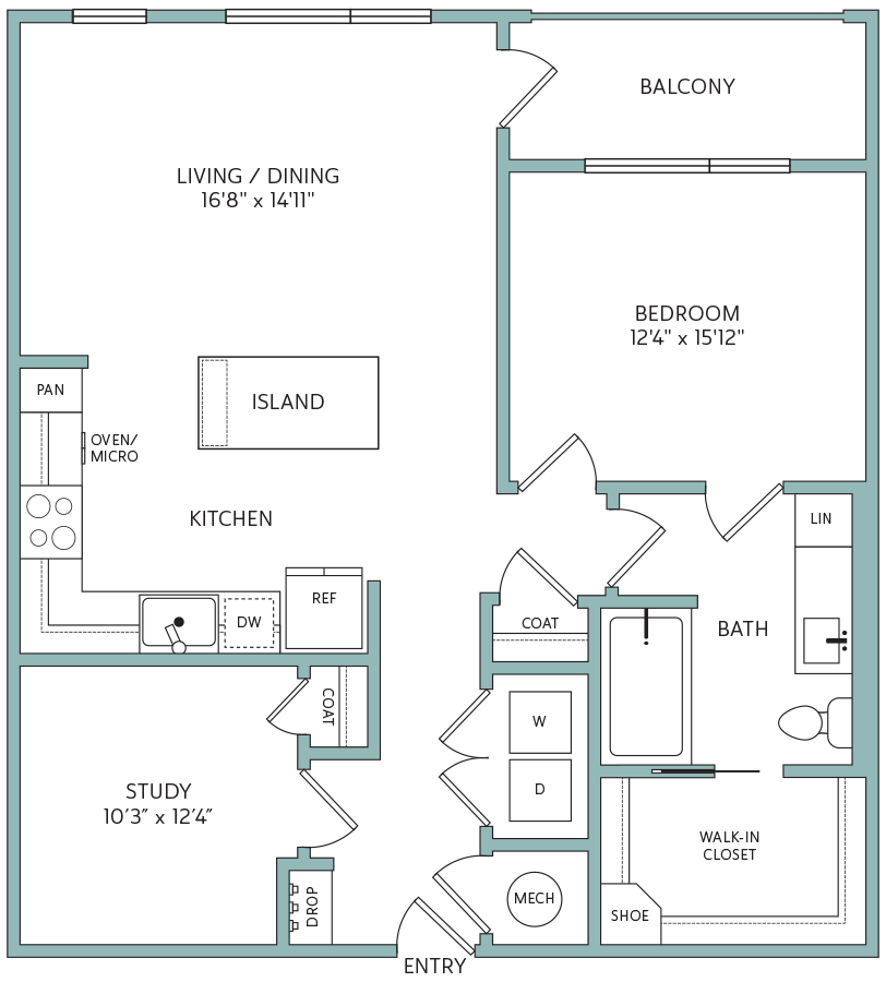 1E floorplan