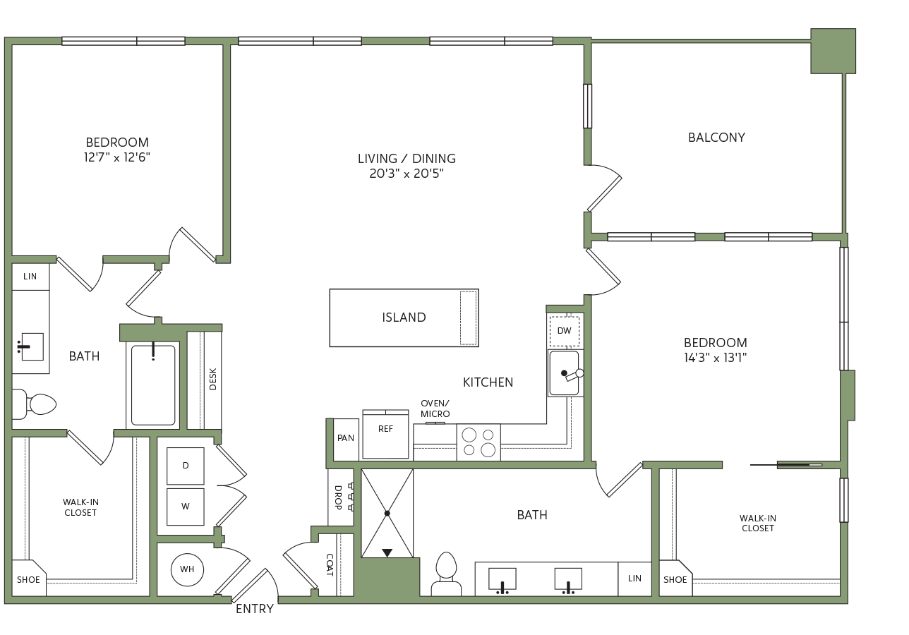 2C floorplan